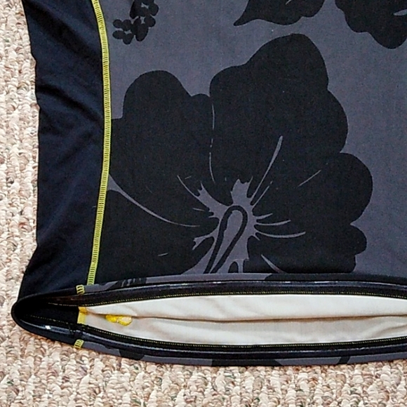 Hapari black and yellow tropical print Swimwear top - Picture 3 of 5